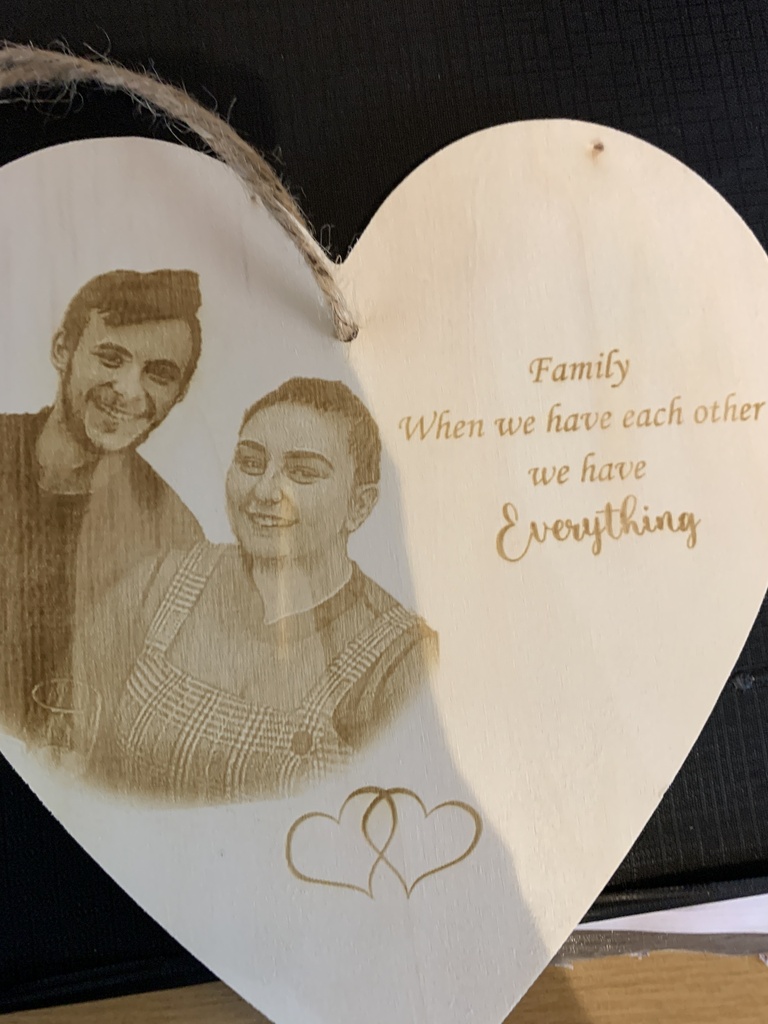 Wooden Photo Heart