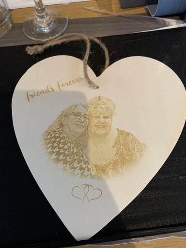 Wooden Photo Heart
